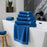Bamboo Cotton Towel Set - Viscose from Bamboo + Cotton - 8pc - Indigo