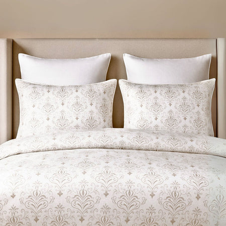 Bamboo Duvet Cover – 100% Viscose from Bamboo - Champagne Damask