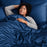 Bamboo Duvet Cover Set - 100% Viscose from Bamboo - 3pc - Indigo
