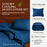 Bamboo Duvet Cover Set - 100% Viscose from Bamboo - 3pc - Indigo