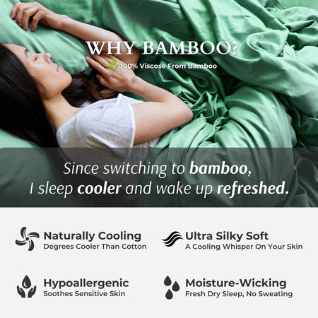 Bamboo Fitted Sheet - 100% Viscose from Bamboo - Seaglass