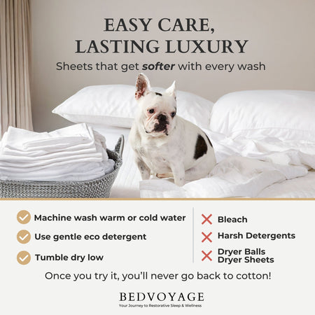 Bamboo Pillowcases - 100% Viscose from Bamboo - White