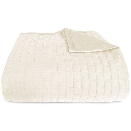 Bamboo Quilted Coverlet - 100% Viscose from Bamboo - Ivory