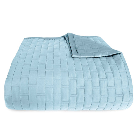 Bamboo Quilted Coverlet - 100% Viscose from Bamboo - Sky