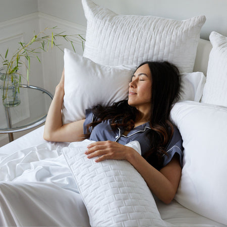 Bamboo Quilted Sham - 100% Viscose from Bamboo - 1pc - Euro - White