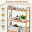 3-Tier Bamboo Bathroom Floor Organizer with 5-Position Shelves and 3 Hooks-Natural