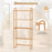 3-Tier Bamboo Bathroom Floor Organizer with 5-Position Shelves and 3 Hooks-Natural