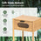 Bamboo Nightstand Square Tall End Table with Decorated Drawer-Natural