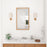 Bamboo Small Medicine Cabinet with Mirror Door and Removable Shelves-Natural