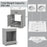 Bathroom Vanity Unit with Basin and 2 Doors-Gray
