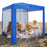 Beach Canopy Tent with Detachable Sidewall and Folding Table-Blue