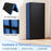 Bi-Fold Gymnastics Mat Thick Folding Exercise Mat with Carrying Handles-Black