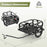 Bike Cargo Trailer Heavy-Duty Bicycle Wagon Cart with Universal Hitch-Black