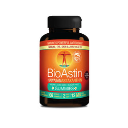 BioAstin Hawaiian Astaxanthin Gummies + Vitamin D3 12 mg 60 Count