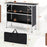 Folding Camping Table with 2-Tier Open Shelves for Outdoor BBQ