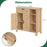 Boho Buffet Sideboard Storage Cabinet with Drawer and Rattan Woven Doors-Natural