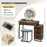 Vanity Table Set with 3-Color Lighted Mirror and Charging Station-Brown