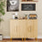 Buffet Cabinet with Double Doors and Raised Legs-Natural