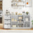 Buffet Cabinet with Storage Modern Sideboard Cabinet with 3 Doors-White