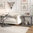C-shaped 24 Inch 2 Tier Square End Table Sofa Side Table-Grey