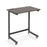 C-shaped End Table with Wheels Mobile Bedside Table with Built-in Phone Slot-Rustic Brown
