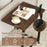 C-shaped End Table with Wheels Mobile Bedside Table with Built-in Phone Slot-Rustic Brown