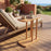 Narrow 2-Tier C-shaped Teak Wood Side Table with Thickened Top and Sturdy Base