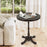24" Round Patio Dining Table Weather-resistant Cast Aluminum Table-Bronze