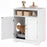 Cat Litter Box Enclosure Wooden Hidden Pet Washroom Furniture-White