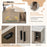 2-in-1 Modern Cat Tower with Litter Box Enclosure for Indoor Cars-Gray