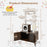 Cat Tree with Litter Box Enclosure for Indoor Cats-Rustic Brown