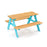 Children Outdoor Wooden Table with Bench Seats for Indoor and Outdoor Use-Natural