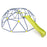 13.3 FT Climbing Dome Geometric Dome Climber with Extended Wavy Slide and 2 Rest Platforms-Multicolor