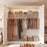 Closet Shelves Wall Mounted with Hanging Rod for Laundry Room