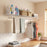 Closet Shelves Wall Mounted with Hanging Rod for Laundry Room