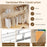 Closet Shelves Wall Mounted with Hanging Rod for Laundry Room