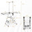 Clothes Drying Rack with 6-Level Adjustable Height