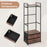Clothes Rack with Drawers and Shelves with Side Hooks and Metal Frame-Rustic Brown