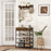 Coat Rack Shoe Stand Set 5-Tier Shoe Rack with Wall-Mounted Coat Hanger-Brown