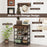 Coat Rack Shoe Stand Set 5-Tier Shoe Rack with Wall-Mounted Coat Hanger-Brown