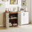 Coffee Bar Cabinet with 5-Position Adjustable Shelf for Living Room Dining Room-Natural