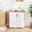Coffee Bar Cabinet with 5-Position Adjustable Shelf for Living Room Dining Room-Natural