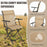 Foldable Swivel Patio Chair with Armrest and Mesh Back