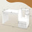 Computer Desk Home Office with Bookshelf and Drawers-White