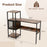 Computer Desk with Bookshelf Home Office Desk with Storage Cabinet and Shelves-Rustic Brown