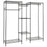 Convertible Clothes Organizer with L-shape and Horizontal Installation-Black