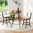 25.5 Inch Counter Height Chairs Set of 2 with Padded Seat and Backrest-Brown