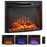 Curved Recessed Electric Fireplace Insert with Remote Control and Overheat Protection-26 Inch