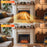 Curved Recessed Electric Fireplace Insert with Remote Control and Overheat Protection-26 Inch