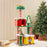 Cute Christmas Cat Tree Cat Tower for Indoor Cats with Scratching Posts and Carpet-Multicolor